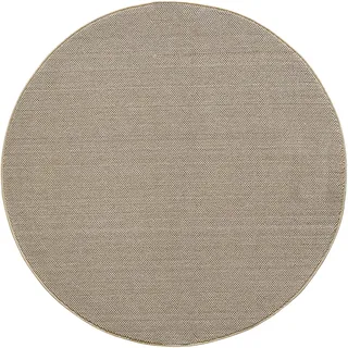 KADIMA DESIGN Teppich Schlafzimmer Unifarben Pflegeleicht Waschbar Strapazierfähig Wohnzimmer Esszimmer Rund Beige 160x160 cm – CIMA von Kadima Design