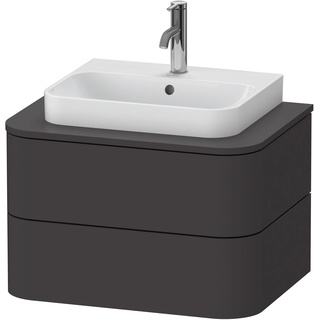 Duravit Happy D.2 Plus Waschtischunterbau wandhängend für Aufsatzbecken 650 x 480 x 408 mm Graphit Supermatt - HP496008080