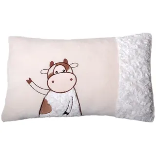 Inwolino 7822 - Schmusekissen Kuh Millie, Creme/braun, ca. 40 x 25 cm, Kuschelkissen, Babykissen, Kinderkissen