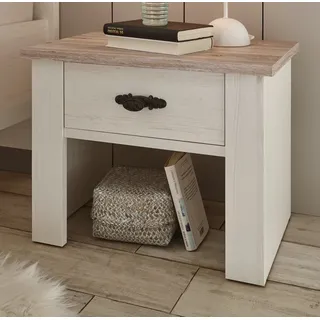 furn.design Nachtschrank Rovola 40 x 86 x 58 cm Weiß