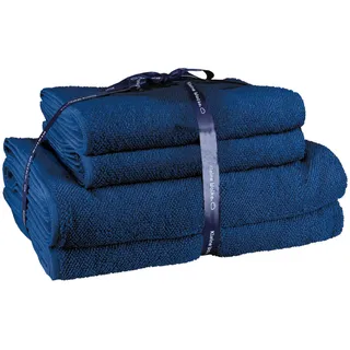 Kleine Wolke Frottier-Handtuchset CHILL Atlantikblau (2x 50x100 cm & 2x 70x140 cm)