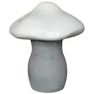 MamboCat Dekofigur Deko-Pilz Toady in weiß aus robustem Ficonstone Größe S