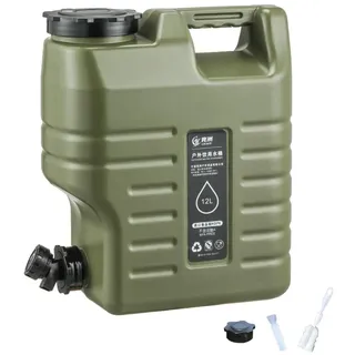 KOBONA 10L~18L Wasserbehälter mit Hahn Und Verlängerung Wasserleitung,Camping Wasserkanister Kanister Trinkwasserkanister Tragbar Mehrzweckkanister Wassertank for Wandern,Picknicks,Notfall - 35cm/13.78in*30cm/11.81in*16cm/6.3in