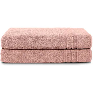 Komfortec 2er Saunatuch Set 70 x 200 cm rosa