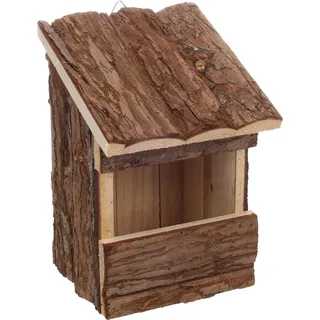 Karlie Vogelhaus Flamingo Inclino aus FSC-Holz – 14x13x20cm – schräge Bauform mit 10x6cm Eingang
