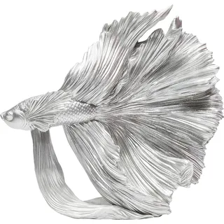 Kare Deko Figur Betta Fish Silber Klein