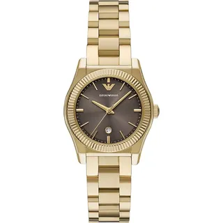 Emporio Armani Quarz / 3 Zeiger Datum Federica AR11700 - braun,goldfarben - 32mm