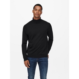 ONLY & SONS Strickpullover Polo Langarm Shirt Basic Pullover ONSWYLER 5619 in Schwarz schwarz