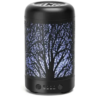 Aigostar Diffuser Aromatherapie Diffusor für ätherische Öle,100 ml Ultraschall-Diffusor, 0,10 l Wassertank, Luftbefeuchter für Schlafzimmer/Büro/Yoga schwarz