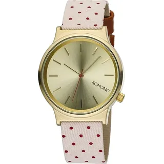 Komono Damen Uhr Armbanduhr Damenuhr, Analog, Größe:Einheitsgröße, Farbe:Rosa-gold,elfenbeinfarben