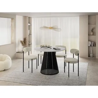 WFL GROUP Naro Ø 120 cm weiß