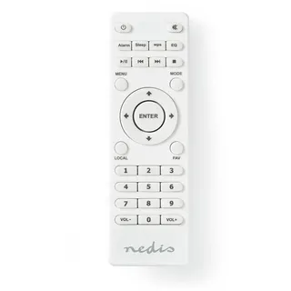 Nedis Ersatz Fernbedienung - Passend für: RDIN2000WT / RDIN2500WT - Fest - 1 Gerät - Clear Lay-out - Infrarot - Weiss - Weiß