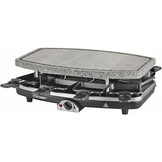 Cloer Raclettegrill Naturstein 6430, Racletteofen, Schwarz