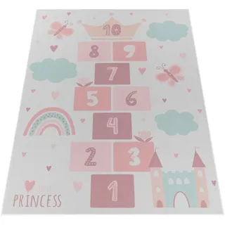 Paco Home Kinderteppich, Creme, Textil, Rechteckig, 160x220 cm, strapazierfähig, für Fußbodenheizung geeignet, Teppiche & Böden, Teppiche, Teppich Kinderzimmer