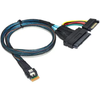 cablecc U.2 U2 SFF-8639 zu Slimline SFF-8654 4i NVME PCIe SSD Kabel für Mainboard SSD 750 p3600 p3700 M.2 50CM