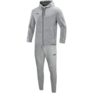 JAKO Herren Jogginganzug Premium Basics mit Kapuze, Grau-Meliert, 3XL