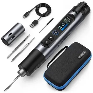 FNIRSI HS-03 Kabelloser Lötkolben 2600mAh Akku, USB-C, 10W, Schnellaufheizung, Set