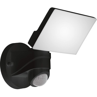 EGLO LED Außen-Wandlampe Pagino, 1 flammige Außenleuchte, Sensor-Wandleuchte aus Kunststoff, Farbe: Schwarz, Außenstrahler mit Bewegungsmelder, IP44