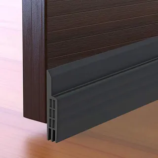 Selbstklebende Tür Türdichtung - YIAHIC Dichtungsstreifen Zugluftstopper gegen Insekt Ersatzdichtung Wetterfest Blocker Schalldichtung Silikon Türstopper (100 * 5 cm, Schwarz)