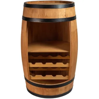 Creative Cooper Weinregal Weinkeller Mini Bar Schnapsschrank Weinfass Weinbar Weinbar 80 cm hoch Retro Bar Deko Fassmöbel (Eiche)