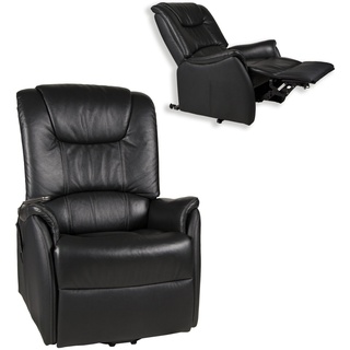 TV-Sessel - XXL - schwarz - Leder - mit Funktionen