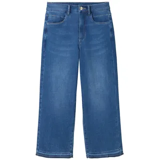 Tom Tailor Damen Cropped Culotte Jeans, blau, Uni, Gr. 29/28