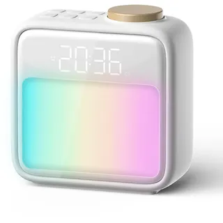 CEIEVER Lichtwecker für Tiefschläfer, Lichtwecker Sonnenaufgang mit 6 Naturgeräuschen und 10 Farben Nachtlicht Tageslichtwecker Sonnenaufgang Wecker für Erwachsene & Kinder