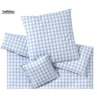 Elegante Bettwäsche Quadro - 135x200 cm + 40x80 cm	hellblau
