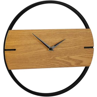 Relaxdays Wanduhr 30,0 cm 10034281 braun/schwarz