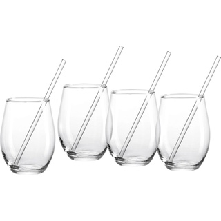 Ritzenhoff & Breker Set Gin + Trinkhalm 8tlg., Cocktailgläser, Transparent