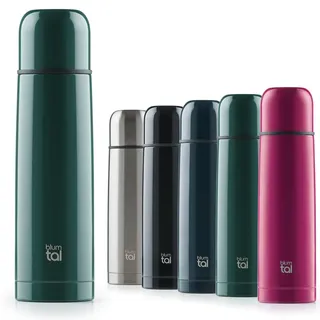 Blumtal® Thermosflasche 350 ml - BPA-freie Thermoskanne für warm&kalt - auslaufsichere Isolierflasche 350ml aus Edelstahl rostfrei - Thermoskanne mit Becher - Thermoskanne Tee 350 ml - Dunkelgrün