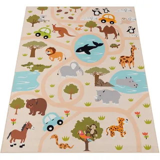 Paco Home Bino 580 Kinderteppich 120 x 160 cm Mehrfarbig