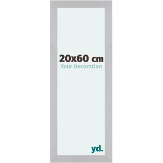 yd. Bilderrahmen 20x60 cm Silber Matt - MDF Rahmen Mura | Your Decoration, Acrylglas aus Kunststoff, Wandmontage, Geeignet für Fotos, Poster und Puzzles, Made in Holland