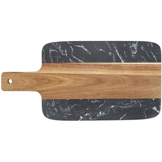 Schöner Wohnen Atami Schneidebrett Akazienholz/Marmor 1-tlg. 1 x 37 x 18 cm Schwarz/Braun