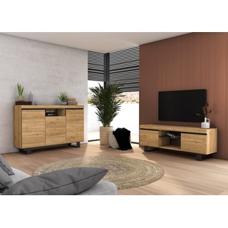 Skraut Home Sideboard und TV-Schrank ideal für Wohnzimmer oder Esszimmer, 140x40x92cm