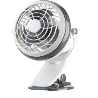 Sichler Haushaltsgeräte Mobiler Ventilator mit Klemme, USB- & Batterie-Betrieb, 3 W, Ø 12,7 cm