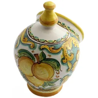 ILAB Salzstreuer aus Keramik, handbemalt, von Sizilianischen Keramikern aus dem Heiligen Stefano von Camastra Zitronen, Art. 15