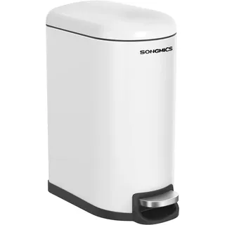 Songmics Mülleimer 10 l Weiß