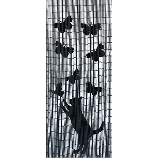 Türvorhang »Katze&Schmetterling«, (1 St.), handgearbeitet, 83570129-0 schwarz