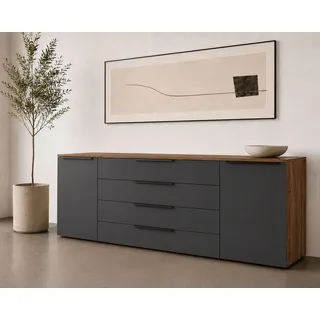 borchardt Möbel Tom 200 x 72 x 35 cm grau