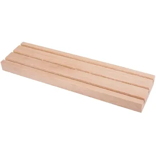 Rayher 62833000 Holz Setzleiste, 18x5 cm, mit 3 Rillen, Holzhalter