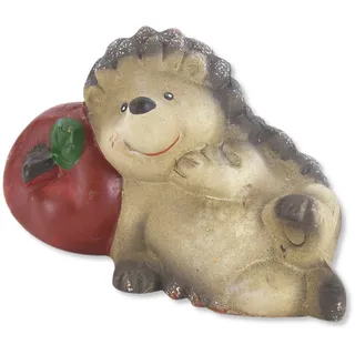 DARO DEKO Keramik Figur Igel mit Apfel B - 1 Stück