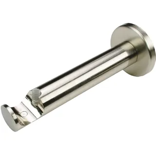 LIEDECO Gardinenstangenhalter Träger 1-läufig Ø 20 mm 12,6 cm Edelstahl-Optik