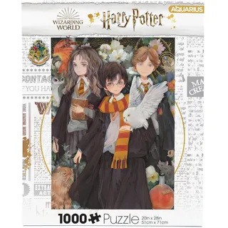 AQUARIUS Harry Potter Yume Puzzle (1000 Teile Puzzle) – blendfrei – präzise Passform – praktisch kein Puzzlestaub – offiziell lizenzierte Harry Potter Sammlerstücke – 50,8 x 71,1 cm