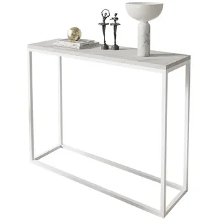 Lookway Konsolentisch MODERN LEVANTO – eleganter Tisch für Wohnzimmer und Flur (1x Konsole), Breite: 80/100 cm weiß 100 cm x 80 cm x 30 cm