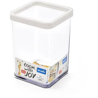 Rotho Frischhaltedose quadratisch transparent/weiß 10,0 x 10,0 x 14,2 cm 1 l