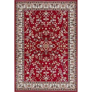 andiamo Teppich Oriental - Wohnzimmerteppich - orientalische Deko - Teppich Schlafzimmer pflegeleicht mit zeitlosem orientalischem Muster 200 x 290 cm Rot