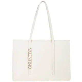 Valentino Wall Re Shopping Bag Schultertasche Kunstleder Beige/Weiß
