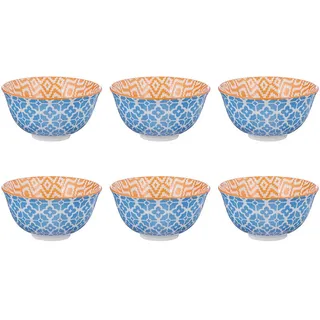 Butlers Schalen, Weiß, Blau, Gelb, Keramik, 11x5x11 cm, Essen & Trinken, Geschirr, Schalen & Schüsseln