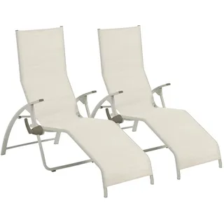 Kettler Tampa Set 2x Bäderliege Creme / Beige Saunaliege Gesundheitsliege